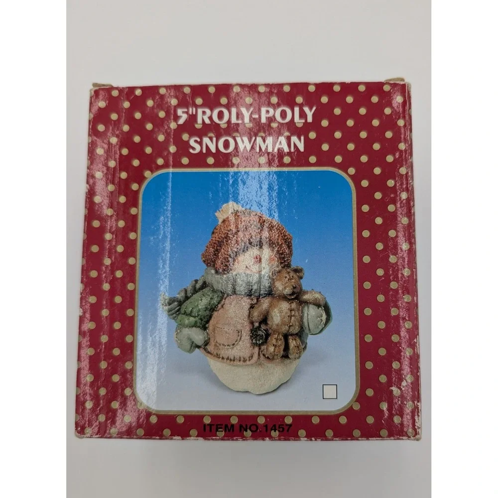 Pan-Orama Gifts Roly-Poly Snowman Figurine 5 Inch Rustic Christmas Decor 1457